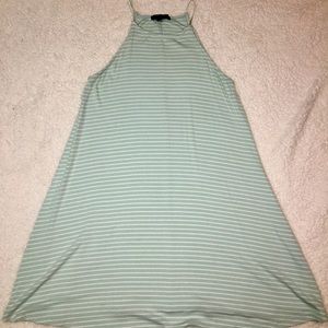 Teal and white striped summer dress!!